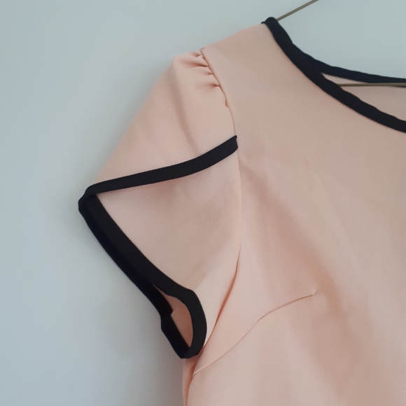 Peachy Pink Short Sleeve Blouse - Picture 3 of 5